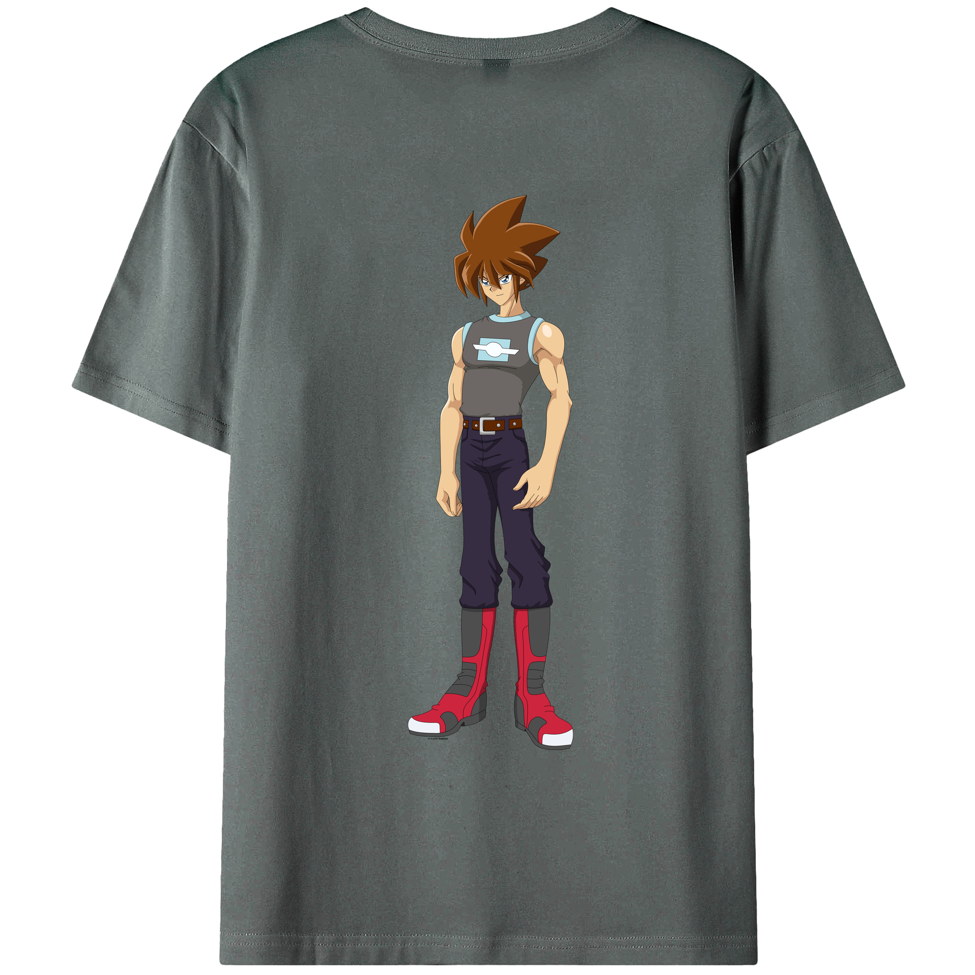 （画像用） 遊☆戯☆王 Yu-Gi-Oh! 綿100％ メンズ半袖Tシャツ（バックプリント） 通気性